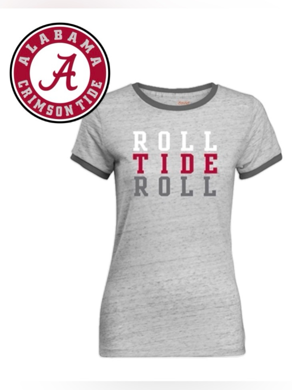 NWT [Camp David] Alabama Crimson Tide NCAA Roll Tide Short-Sleeve Shirt Womens L